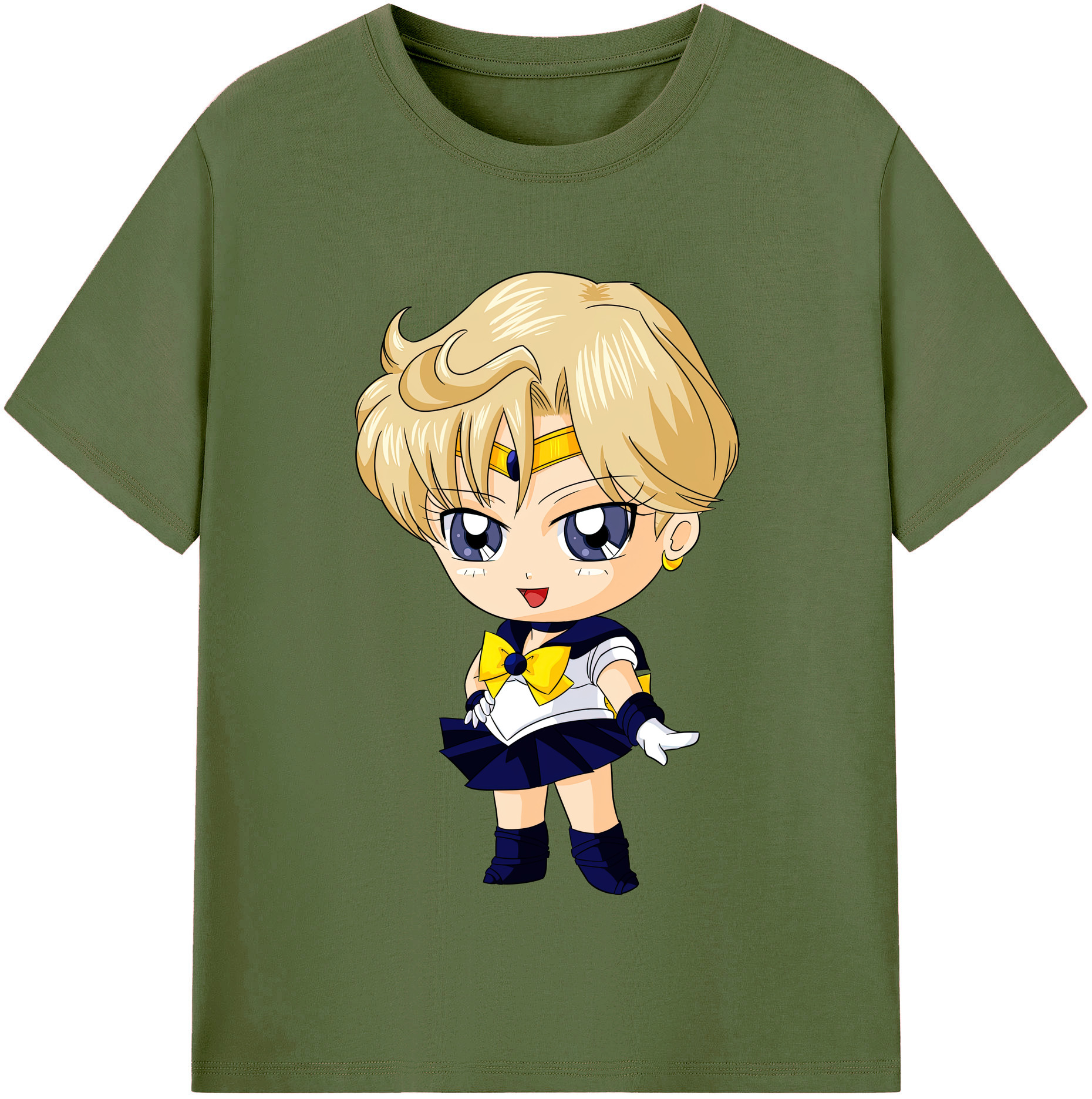 （画像用） 美少女戦士セーラームーン 天王はるか Sailor Moon Tenoh Haruka 綿100％半袖Tシャツ（フロントプリント）